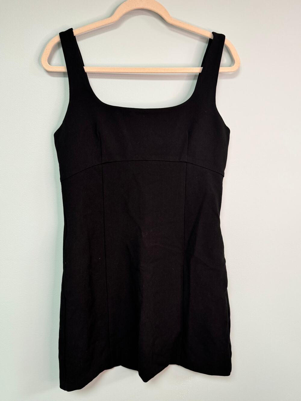 NWT! Wayf Square Neck Mini Dress - Small - Black